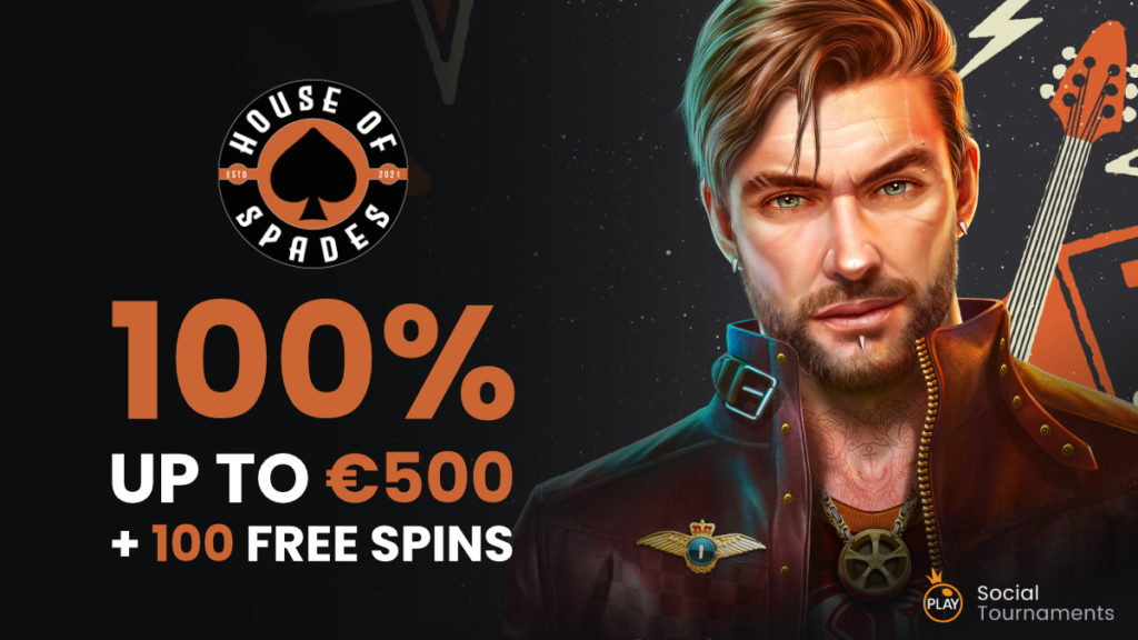 House of Spades Casino Bonus 100 up to €500 + 100FS