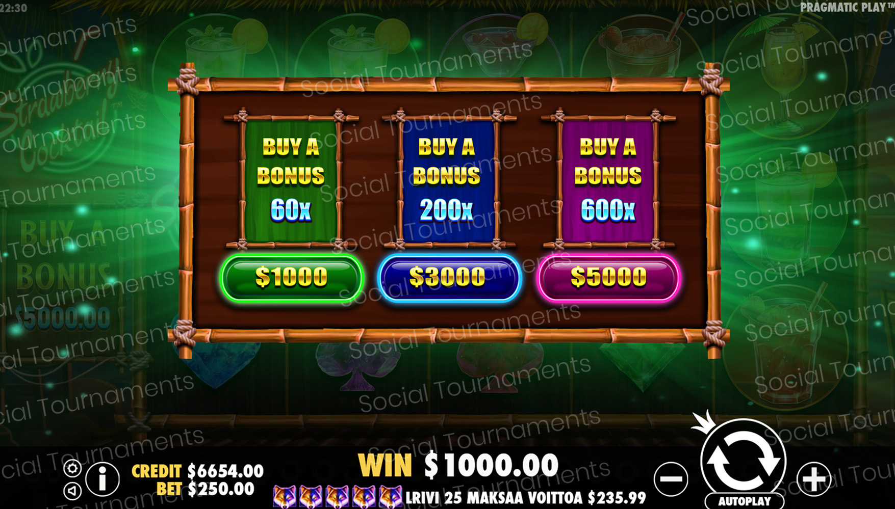 Play Strawberry Cocktail Free Slot from Pragmatic Play